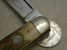 NKCA 1981 Club Knife (Made By Queen) Stag Cigar Pattern Knife