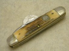 NKCA 1981 Club Knife (Made By Queen) Stag Cigar Pattern Knife
