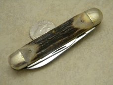 NKCA 1981 Club Knife (Made By Queen) Stag Cigar Pattern Knife