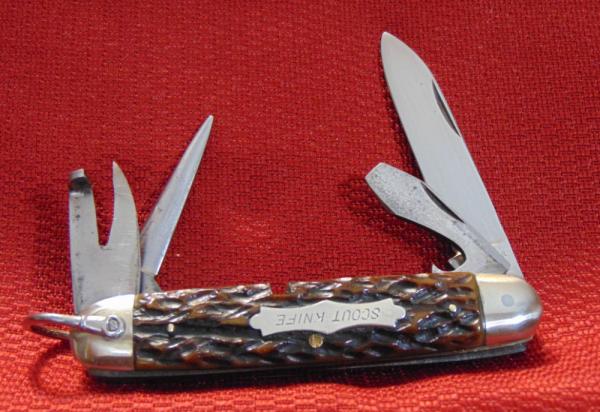 VINTAGE EXC. PLUS USED CONDITION A.W. WADSWORTH & SON GERMANY SCOUT KNIFE 1905/1936 VINTAGE EXC. PLUS USED CONDITION A.W. WADSWORTH & SON GERMANY SCOUT KNIFE 1905/1936