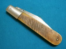 VINTAGE BIG SABRE JAPAN 29 SAWCUT BONE BARLOW BAREHEAD FOLDING POCKET JACK KNIFE KNIVES OLD