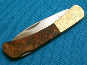 VINTAGE CUSTOM FROST CUTLERY JAPAN LOCKBACK FOLDING POCKET HUNTING SKINING JACK KNIFE KNIVES OLD