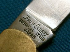 VINTAGE CUSTOM FROST CUTLERY JAPAN LOCKBACK FOLDING POCKET HUNTING SKINING JACK KNIFE KNIVES OLD VINTAGE CUSTOM FROST CUTLERY JAPAN LOCKBACK FOLDING POCKET HUNTING SKINING JACK KNIFE KNIVES OLD