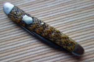 H BOKER & CO'S GERMANY PICK BONE SERPENTINE PEN ca. 1869-1914
