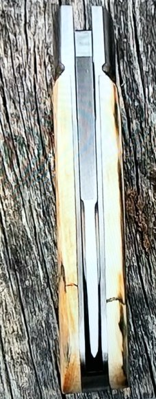 Charlie Bell Custom Mammoth Ivory Lanny Knife, New, CPM-154 ,3.5" closed ,ringed bolsters, new 2021 Charlie Bell Custom Mammoth Ivory Lanny Knife, New, CPM-154 ,3.5" closed ,ringed bolsters, new 2021
