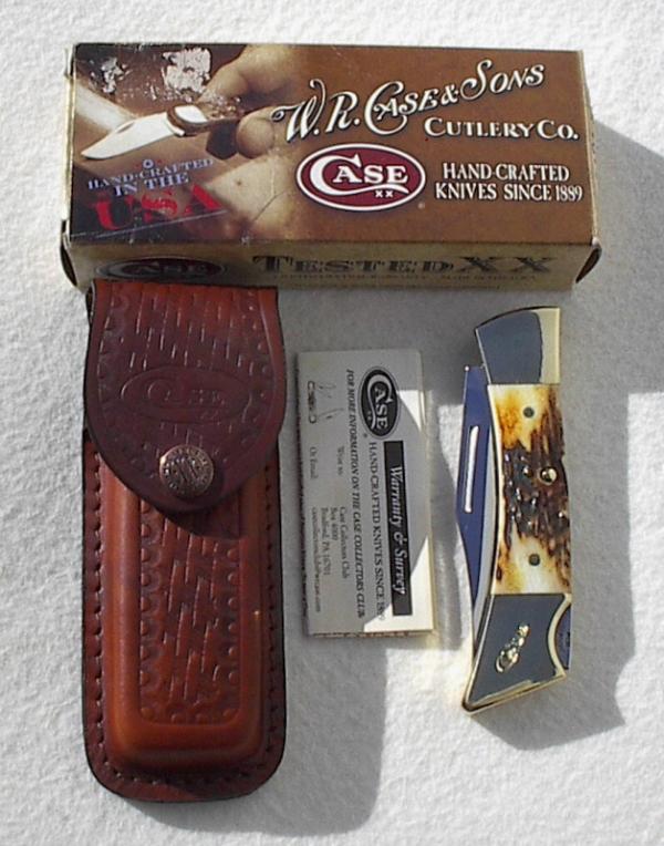 CASE XX USA PRIME STAG 5159L SS LOCKBACK KNIFE 2011 W/ORIGINAL BOX, LEATHER SHEATH, PAPERS - MINT