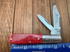 Russell Green River Works (by Boker) 2 Blade Barlow Red Smooth Bone Made in Solingen Germany Russell Green River Works (by Boker) 2 Blade Barlow Red Smooth Bone Made in Solingen Germany