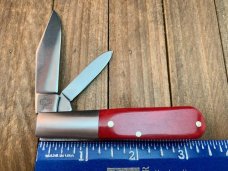 Russell Green River Works (by Boker) 2 Blade Barlow Red Smooth Bone Made in Solingen Germany Russell Green River Works (by Boker) 2 Blade Barlow Red Smooth Bone Made in Solingen Germany