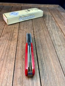 Russell Green River Works (by Boker) 2 Blade Barlow Red Smooth Bone Made in Solingen Germany Russell Green River Works (by Boker) 2 Blade Barlow Red Smooth Bone Made in Solingen Germany