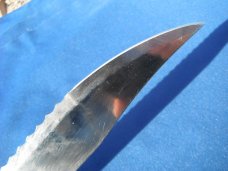 Vintage NORMARK Stainless Sweden Serrated Hunting Knife-8” Blade w/ Scabbard. A Great Survival Knife