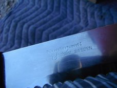 Vintage NORMARK Stainless Sweden Serrated Hunting Knife-8” Blade w/ Scabbard. A Great Survival Knife