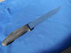 Vintage NORMARK Stainless Sweden Serrated Hunting Knife-8” Blade w/ Scabbard. A Great Survival Knife