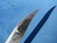 Vintage NORMARK Stainless Sweden Serrated Hunting Knife-8” Blade w/ Scabbard. A Great Survival Knife