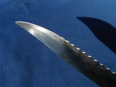 Vintage NORMARK Stainless Sweden Serrated Hunting Knife-8” Blade w/ Scabbard. A Great Survival Knife