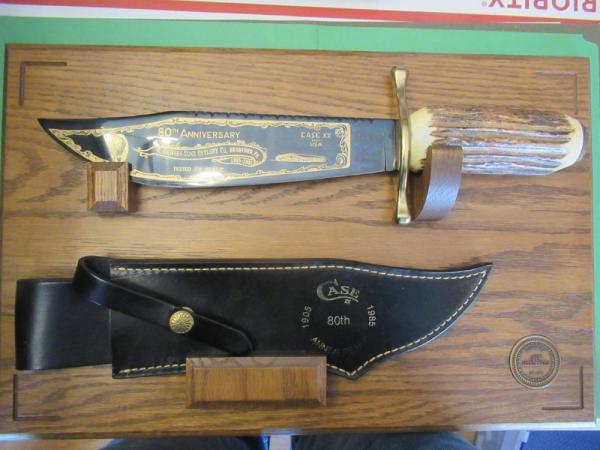 Case XX 1985 Stag Bowie 80th Anniversary Knife Case XX 1985 Stag Bowie 80th Anniversary Knife