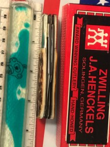 Zwilling J A Henckels 2 Blade "Hand Forged" Barlow (HK-16-S) with Premium Stag Handles -NOS Zwilling J A Henckels 2 Blade "Hand Forged" Barlow (HK-16-S) with Premium Stag Handles -NOS