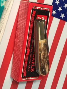 Zwilling J A Henckels 2 Blade "Hand Forged" Barlow (HK-16-S) with Premium Stag Handles -NOS Zwilling J A Henckels 2 Blade "Hand Forged" Barlow (HK-16-S) with Premium Stag Handles -NOS