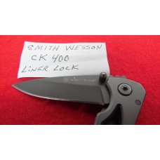 SMITH WESSON SKELETON ALUMINUM FRAME DROP POINT LINER LOCK CK 400 WITH POCKET CLIP 
