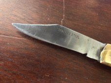 Vintage Japanese Lever Lock with Bail, Marked Stainless Steel on Blade, Matador and Dragon Handle Vintage Japanese Lever Lock with Bail, Marked Stainless Steel on Blade, Matador and Dragon Handle