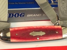 Bulldog Brand 1999 Cattle Knife with Nice Smooth Red Bone Handles -NOS & NM/Minty Bulldog Brand 1999 Cattle Knife with Nice Smooth Red Bone Handles -NOS & NM/Minty