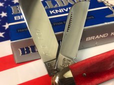 Bulldog Brand 1999 Cattle Knife with Nice Smooth Red Bone Handles -NOS & NM/Minty Bulldog Brand 1999 Cattle Knife with Nice Smooth Red Bone Handles -NOS & NM/Minty