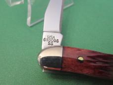 Case C Platts & Son Red Bone Tiny Texas Toothpick  Pattern # 610096 SS