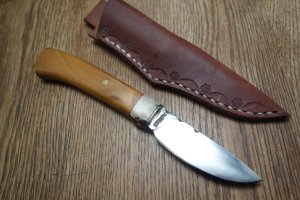 ROBERT STUMPHY DAS RHINO FORGE CUSTOM HAND FORGED CAPING KNIFE + CUSTOM SHEATH