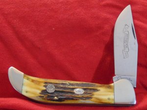 MINT CRIPPLE CREEK USA BOB CARGILL LARGE STAG CUSTOM CLASP KNIFE 4 OF 43 1992