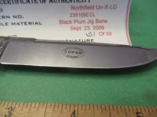 Great Eastern Northfield Black Plum Liner Lock pattern # 235109ECL Great Eastern Northfield Black Plum Liner Lock pattern # 235109ECL