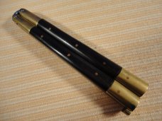 HORN AND BRASS BUTTERFLY KNIFE HORN AND BRASS BUTTERFLY KNIFE