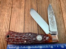 Camillus Scout Trapper Made for the NKCA in 1988 Brown Jigged Bone Camillus Scout Trapper Made for the NKCA in 1988 Brown Jigged Bone
