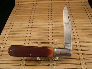 CAMILLUS N.Y. USA MADE VINTAGE GRANDADD #9 VERY LARGE USED BARLOW SINGLE CARBON STEEL POCKET KNIFE 