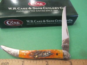 Case XX 2003 Silver Script  Scrolled Bolsters Tiny Texas Toothpick Pattern # 610096 SS