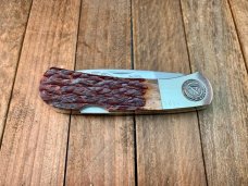 Gerber Lockback NKCA 1986 Brown Jigged Bone Portland Oregon Gerber Lockback NKCA 1986 Brown Jigged Bone Portland Oregon