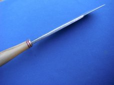 Vintage Hand Forged Custom-Made Camp Knife / Fixed Blade Knife with Horn Handle. Made in Mexico Vintage Hand Forged Custom-Made Camp Knife / Fixed Blade Knife with Horn Handle. Made in Mexico