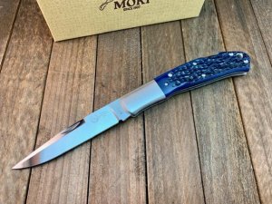 Moki Kronos ANZ-433 Sharpnshinyknives (SSk) Exclusive Lapis Blue Aberdeen Jigged Bone