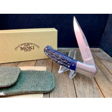 Moki Kronos ANZ-433 Sharpnshinyknives (SSk) Exclusive Lapis Blue Aberdeen Jigged Bone
