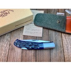 Moki Kronos ANZ-433 Sharpnshinyknives (SSk) Exclusive Lapis Blue Aberdeen Jigged Bone