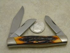 Camillus New York USA Sword Brand Imitation Stag #89 Big Stockman Knife Camillus New York USA Sword Brand Imitation Stag #89 Big Stockman Knife