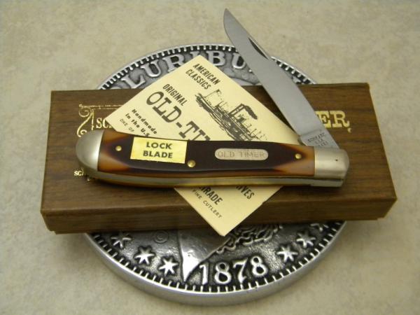 Schrade USA 194OT Delrin Gunstock Trapper Linerlock Knife NIB Schrade USA 194OT Delrin Gunstock Trapper Linerlock Knife NIB