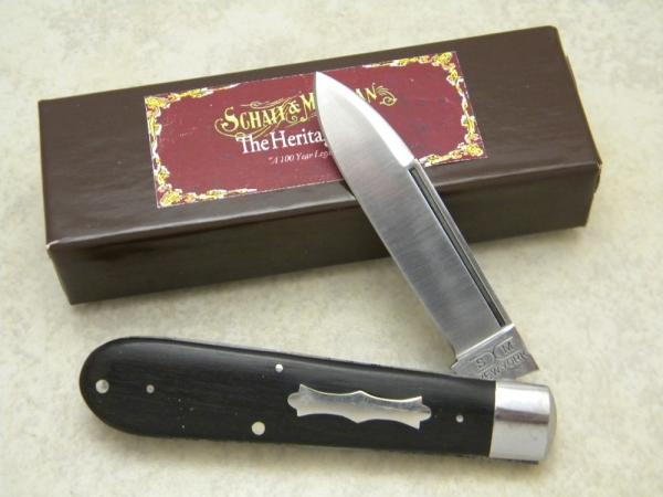 Schatt & Morgan Gowanda NY Heritage Series Ebony No. 1213 Jack Knife in Box c.2011