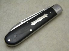 Schatt & Morgan Gowanda NY Heritage Series Ebony No. 1213 Jack Knife in Box c.2011