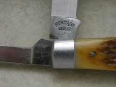 Schatt & Morgan Gowanda NY Heritage Series Stag Bone No. 1196 Jack Knife in Box c.2011