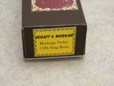 Schatt & Morgan Gowanda NY Heritage Series Stag Bone No. 1196 Jack Knife in Box c.2011