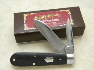 Schatt & Morgan Gowanda NY Heritage Series Ebony No. 1193 Jack Knife in Box c.2011