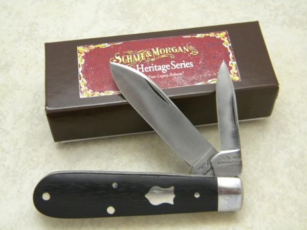 Schatt & Morgan Gowanda NY Heritage Series Ebony No. 1193 Jack Knife in Box c.2011