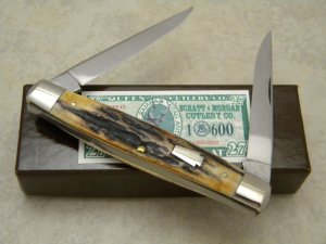 Schatt & Morgan Titusville PA. 2005 Stag 032127 Yankee Muskrat Knife in Box