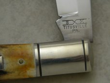 Schatt & Morgan Titusville PA. 2005 Stag 031302 Coke Bottle Folding Hunter Knife in Box