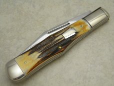 Schatt & Morgan Titusville PA. 2005 Stag 031302 Coke Bottle Folding Hunter Knife in Box