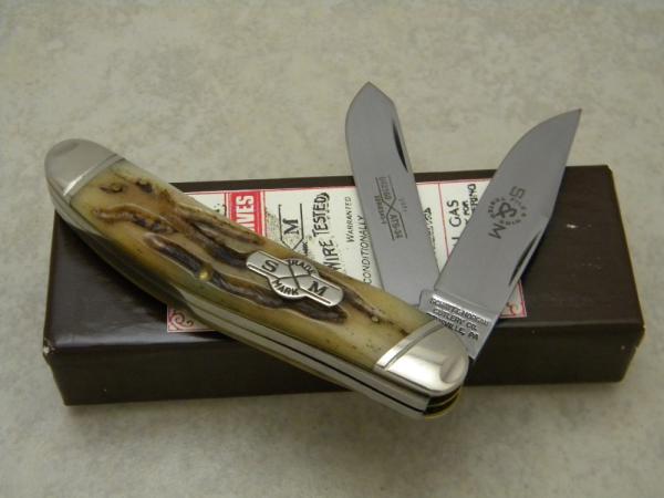 Schatt & Morgan Cutlery Co. Titusville PA Bone Series #5-V 042160 Sowbelly Knife in Box c.2011